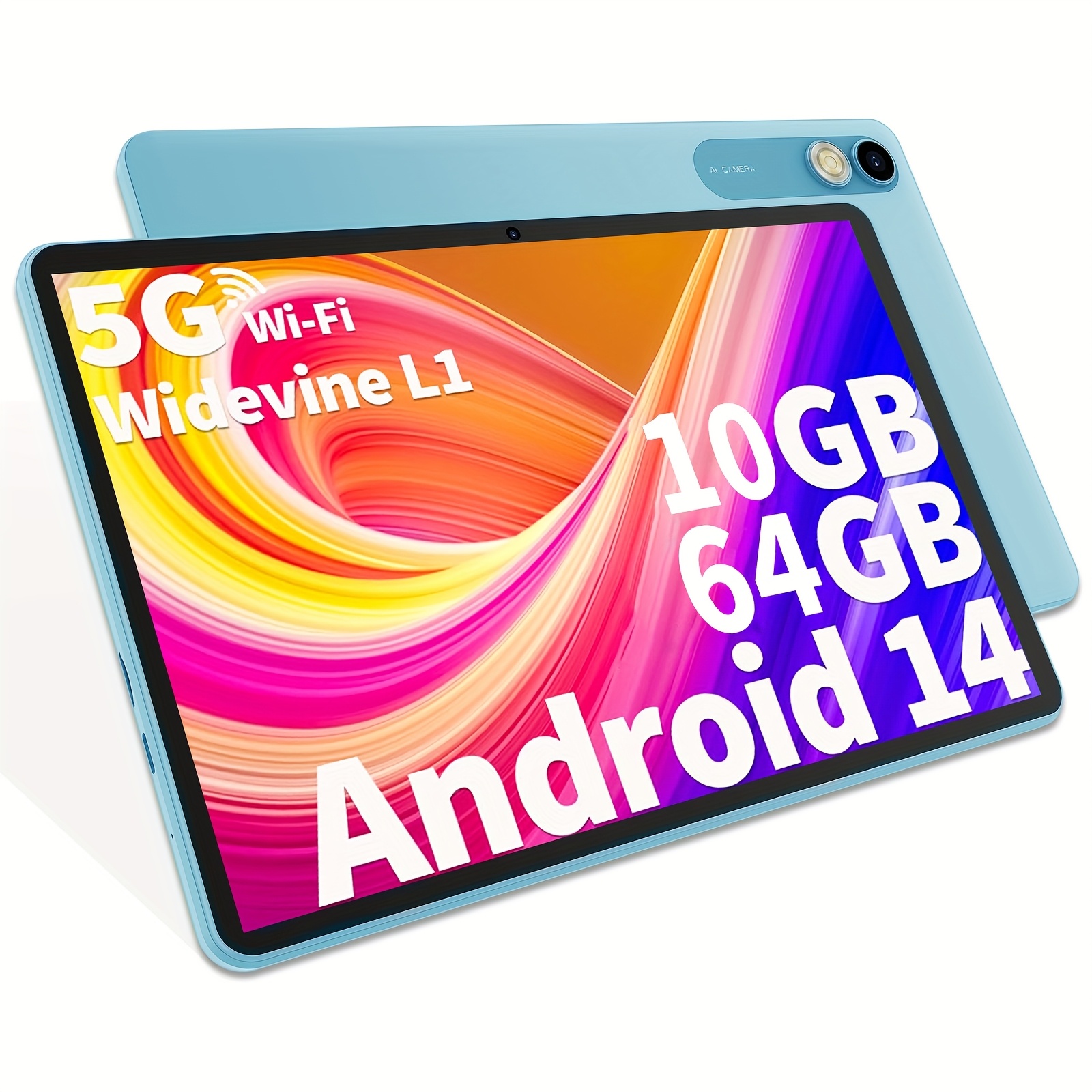 Tablet, 10-inch 14 Tablet, 10GB+64GB, 1TB Expandable, 8-Core, 6000mAh,  5GWiFi, WidevineL1, GMS, With Protective Film