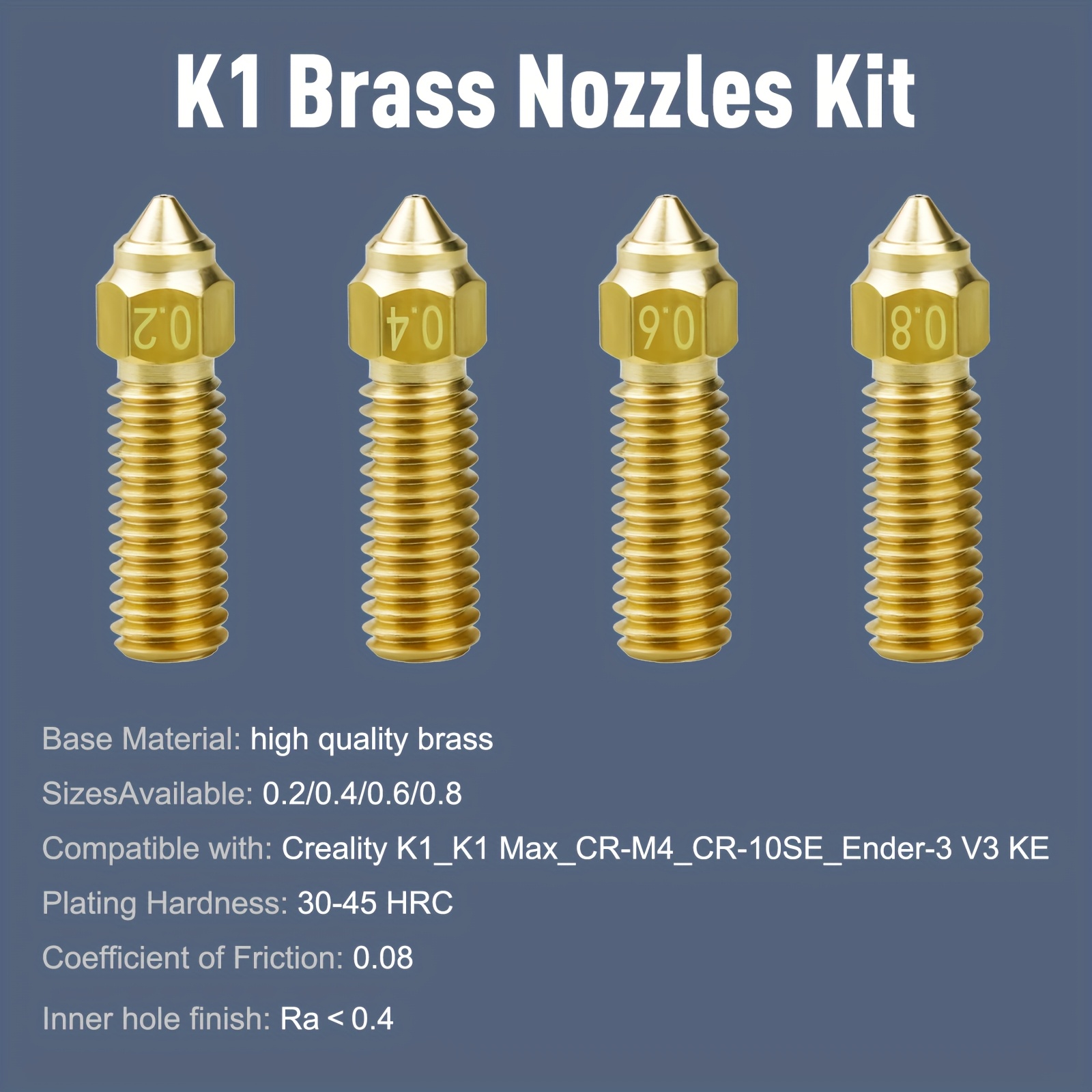 HURRISE Buse D'imprimante 3D Jeu De Buses D'imprimante 3D, 15 Pièces