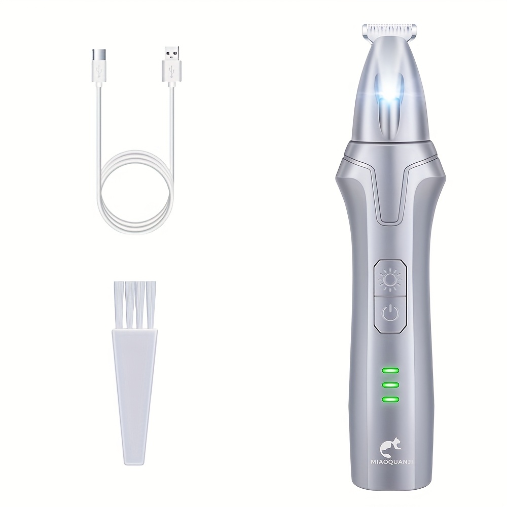 Dog Paw Trimmer With Led Light, 2 Speed Adjustments, Motor, Trimmer For Dogs And Cats Grooming Clippers, Safety Electric Dog Paw Hair Trimmer Shavers For Paws, Ears, Face