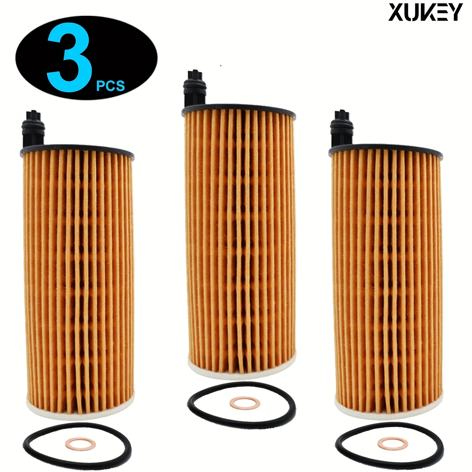Image of Xukey 3pcs Engine Oil Filter 11428507683 For For F31 For F36 For F32 For F82 For F33 For F83 For F10 For F11 For F07 For F06 For F12 For F13