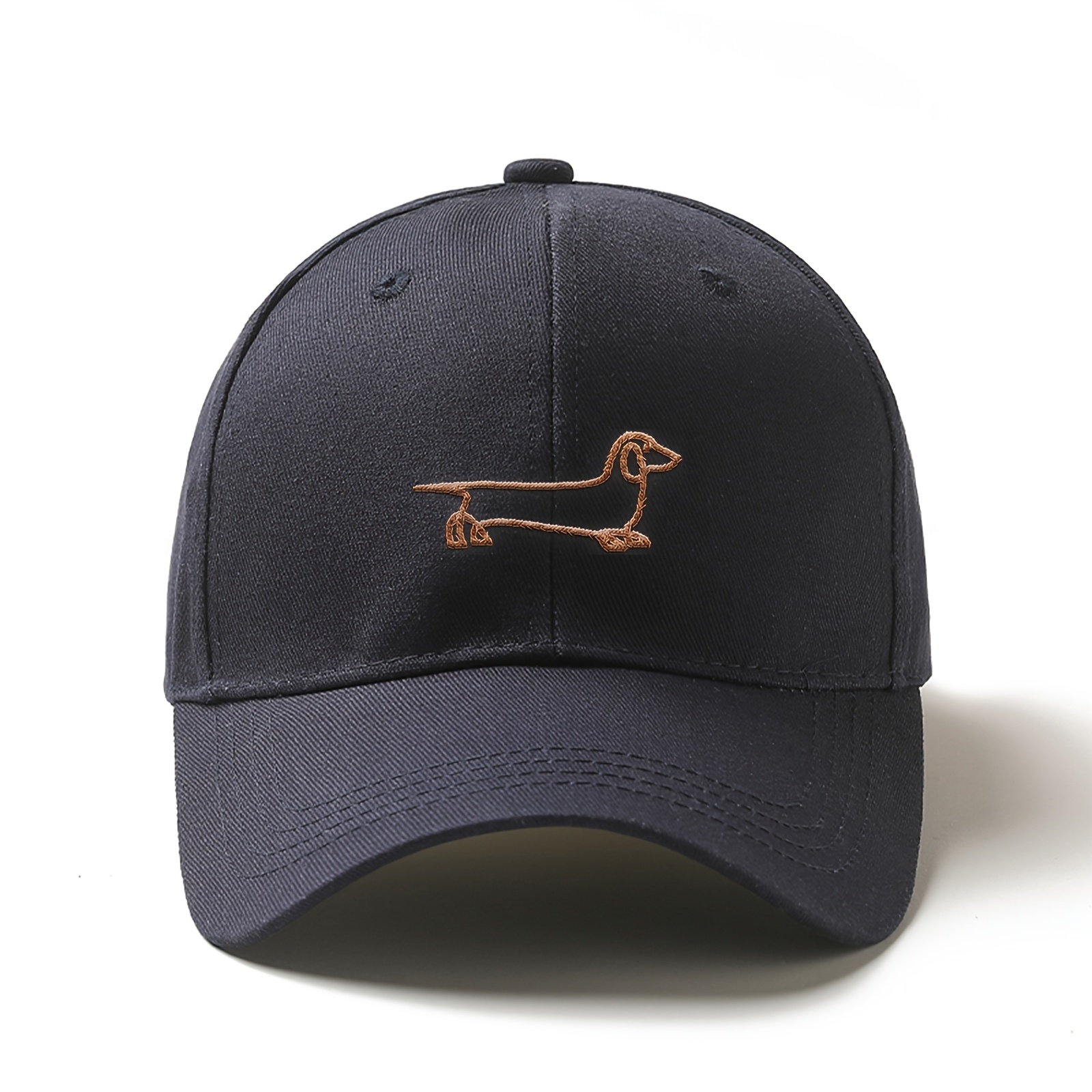 TEMU A Cute Embroidered Dachshund Baseball Cap - Designed In A Minimalist Style, Made Of Lightweight, In Multiple Colors, Suitable For Men And Women,