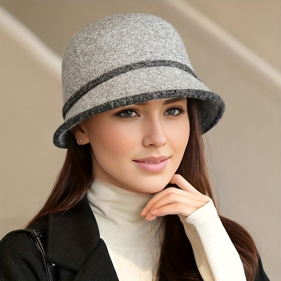 chic wool blend bucket hat for women versatile stylish fisherman cap with foldable design perfect for fall winter