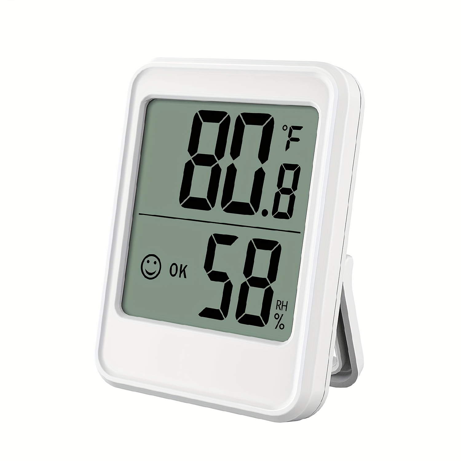 1pc Digital Hygrometer And Thermometer For Room Temperature, Suitable For Home Use, Featuring A Temperature And Humidity Monitor, Wall-mounted, Mini Size, Numbers, In