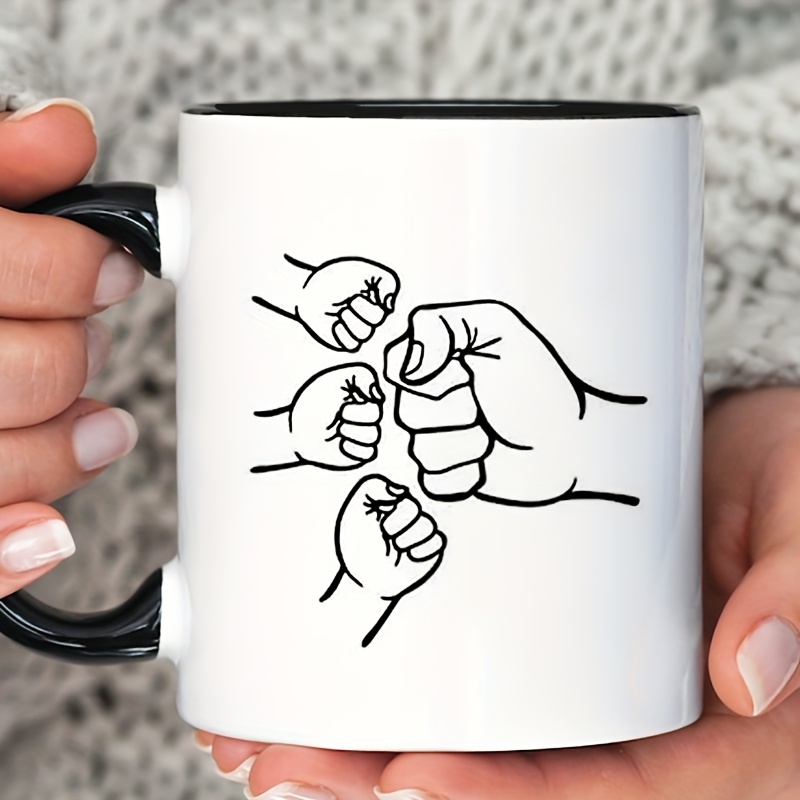Image of 1pc Custom Dad Mug - Personalized Father's Day Gift With ' Bump Design, Reusable Cup For Coffee Or Tea, Hand Wash , Perfect For Birthdays And Father's Day Celebrations, Father Day Gifts