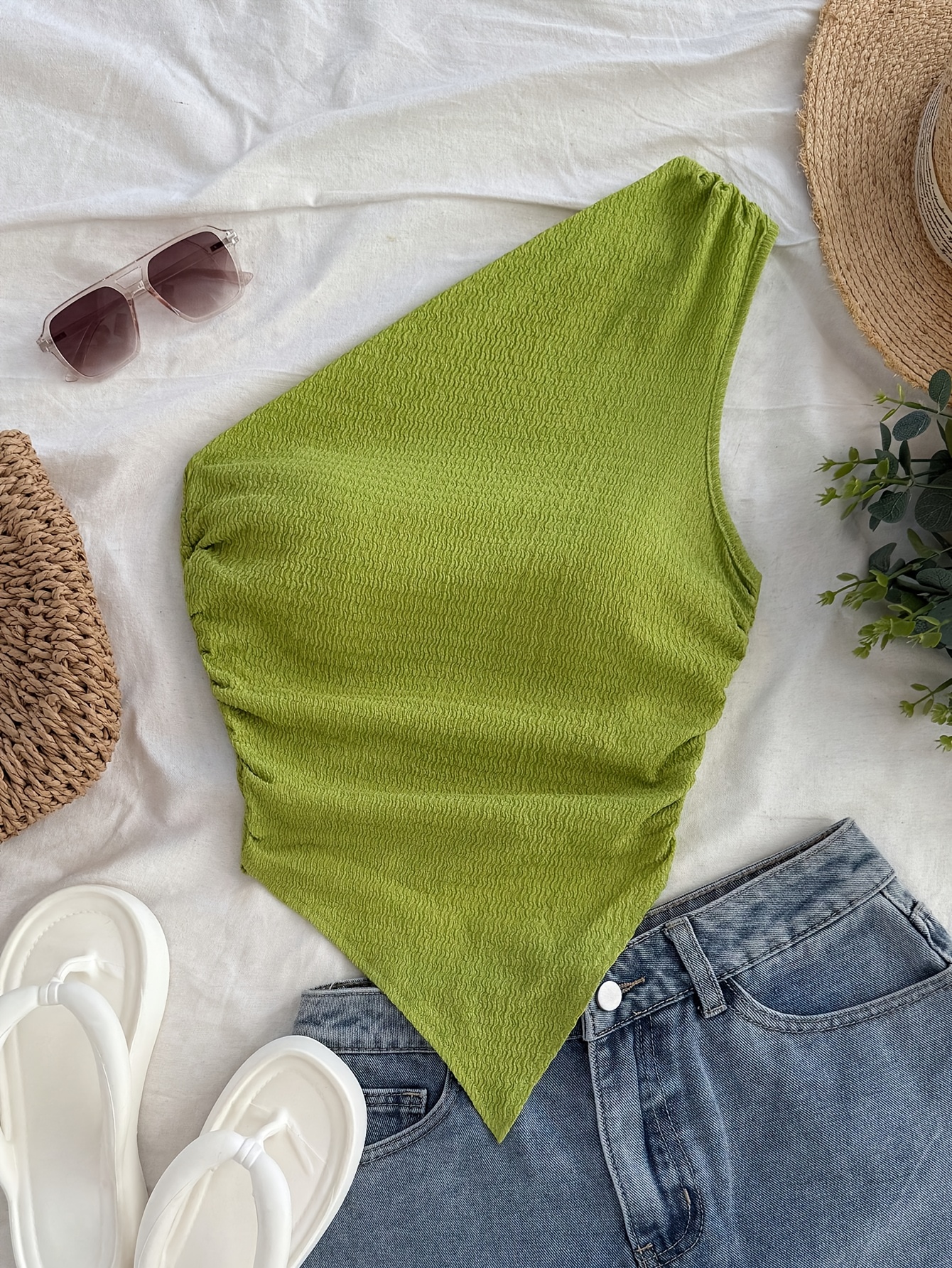 top verde lime donna blusa semi Temu Italy