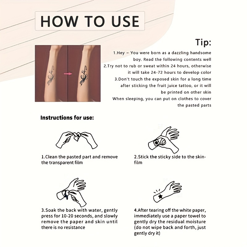 3 Stück Temporäre Tattoos – ‚Betende Hände‘ Motiv, Semipermanent & Wasserfest, Einfach Anzuwenden