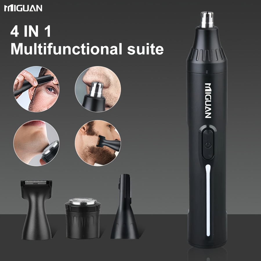 multi purpose mens electric ear and nose trimmer 4 in 1   kit electric eyebrow   shaver sideburns trimmer usb charging personal care tool for men holiday gift Product details 0