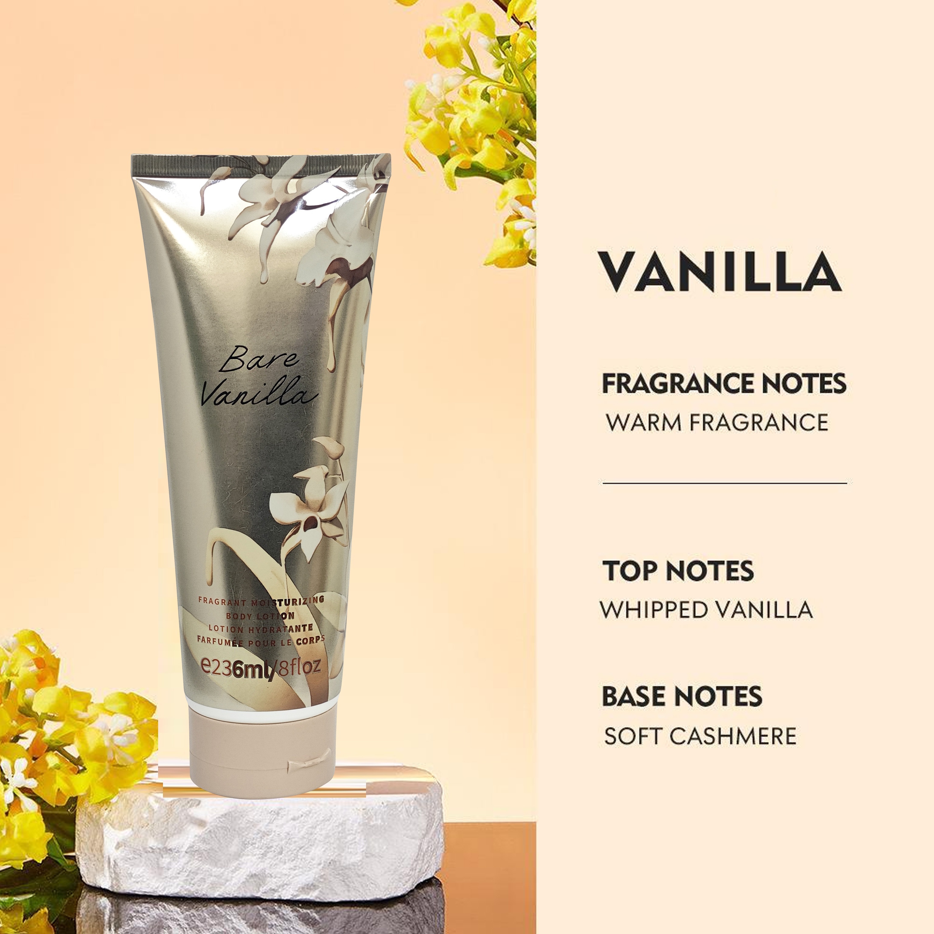

236ml Sweet Vanilla Fragrance Perfume Body Cream Body Lotion With Shea Butter And Glycerin, Long Lasting Moisturizing And Nourishing Skin, Improving Dry Skin