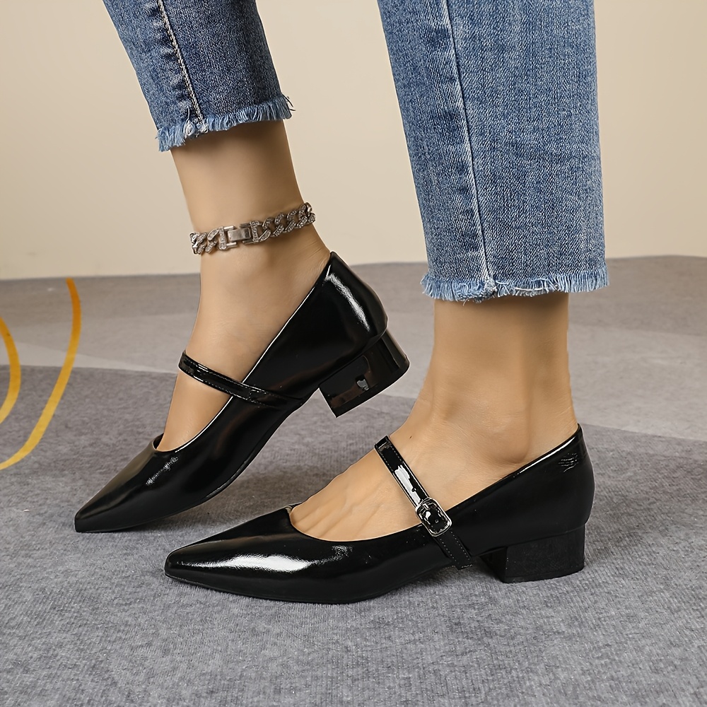 new elegant low heel shoes casual work wear simple stylish Temu