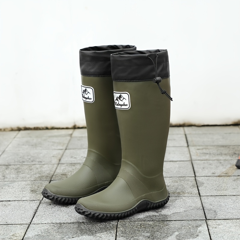 rain boots and anti slip high tube womens rain boots wear resistant kitchen work specific long tube water shoes