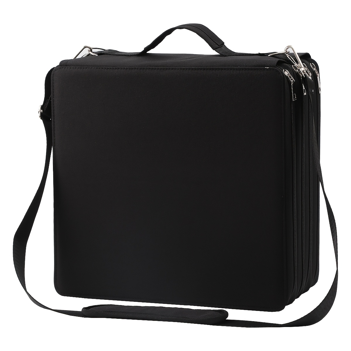 TEMU 250-slot Marker Storage Bag Large Capacity Portable Pen Organizer Case With Handle And Detachable Shoulder Strap Heavy Duty 4-layer Design For
