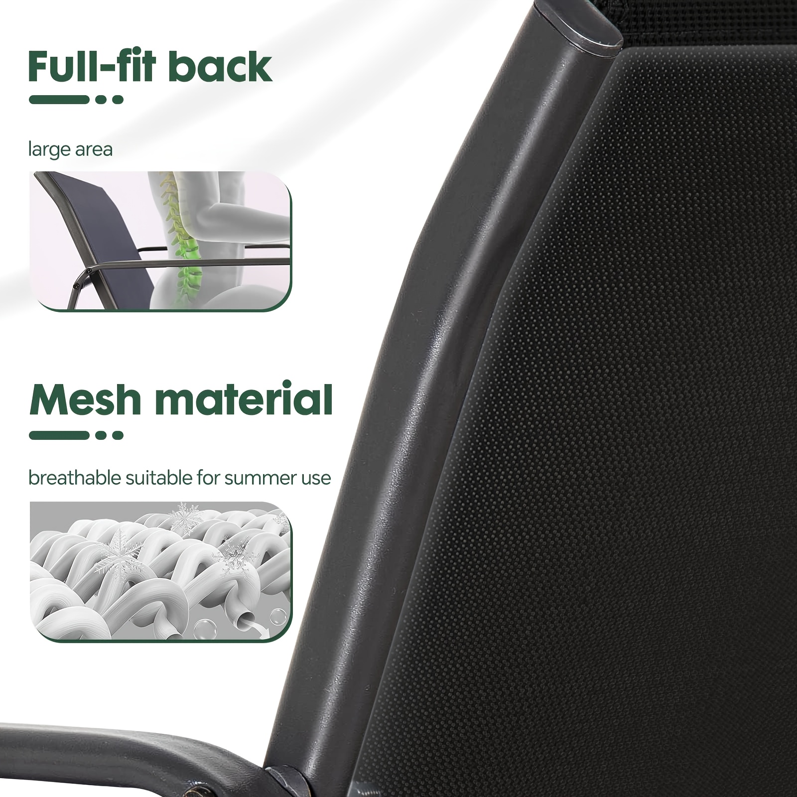 Patio Furniture Outdoor, Outdoor Patio Furniture Set Poolside Lawn Chairs Tempered Glass Coffee Table Garden Conversation Sets Loveseat Porch Textilene Fabric Black Or Grey (4 Pieces )