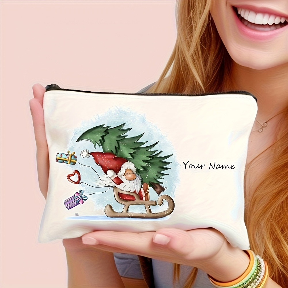 TEMU Trousse da Trucco Femminile a Forma di di e con /Testo Personalizzato - una Beauty Case a Forma di , Resistente Borsa Pieghevole da Viaggio di