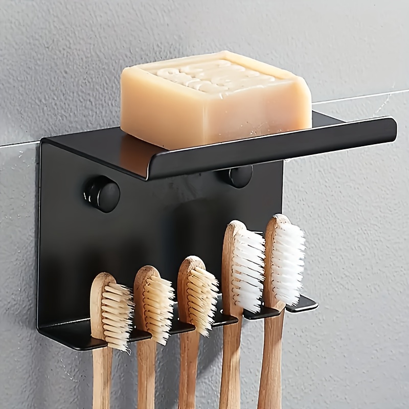 Soporte Para Cepillos Dientes Inoxidable Para Baño De Pared