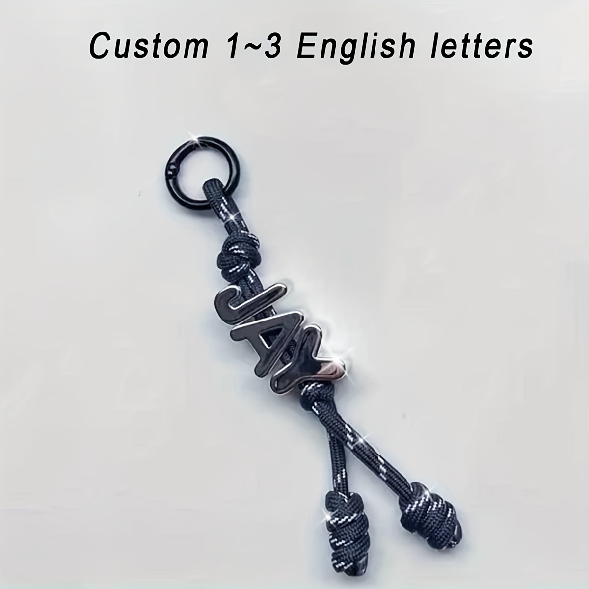 TEMU [2d Flat] [2d Flat] [customized] 1pc Personalized Silvery Acrylic Letter Pendant, Customized Couple Keychain/bag Pendant, Birthday Gift,