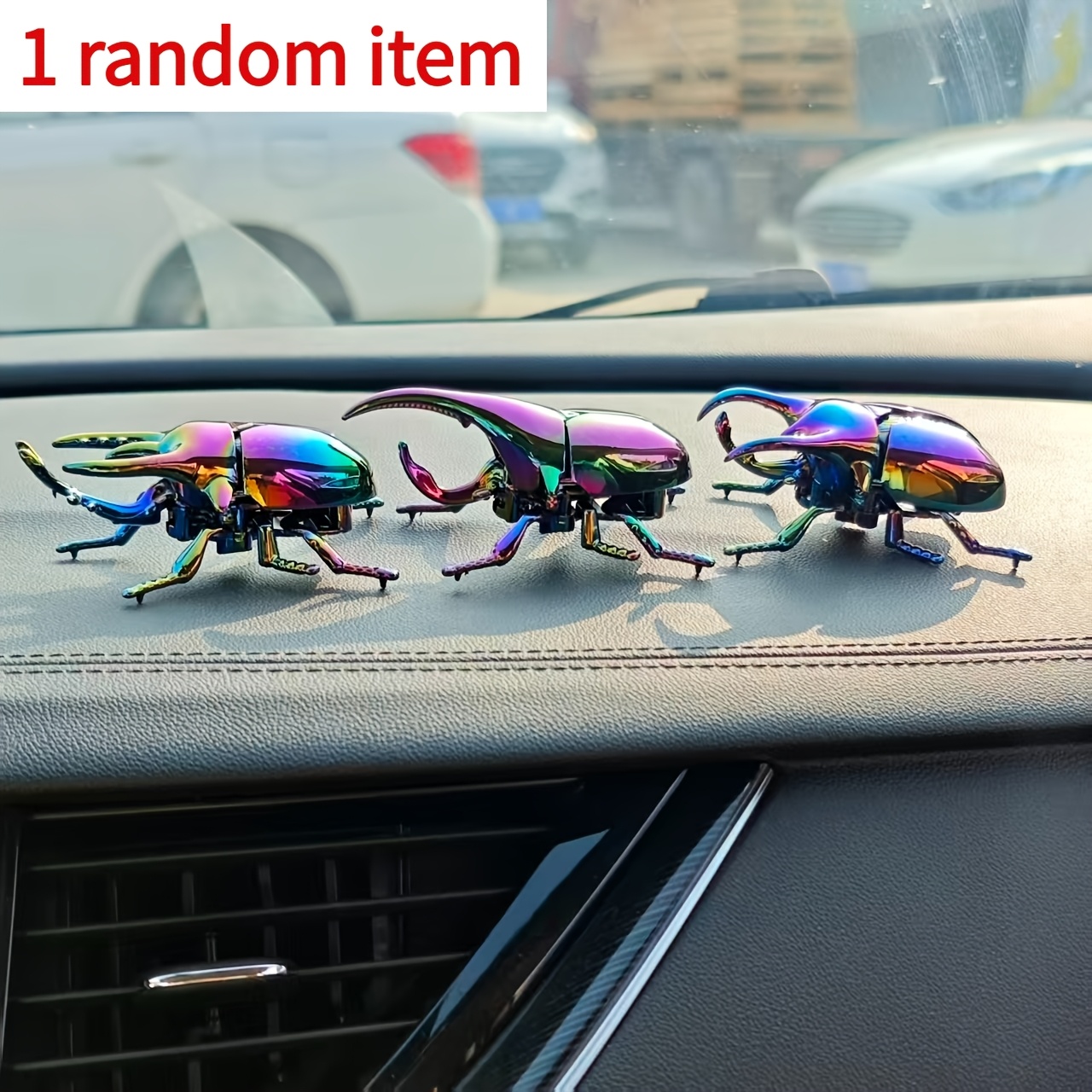Image of 3 Styles, 1pc. A Cool Colored Model Ornament, Suitable For Car Dashboard Decoration, Insect Model Decoration, Garden Decoration, Home Decoration. 1 (no Power Required).
