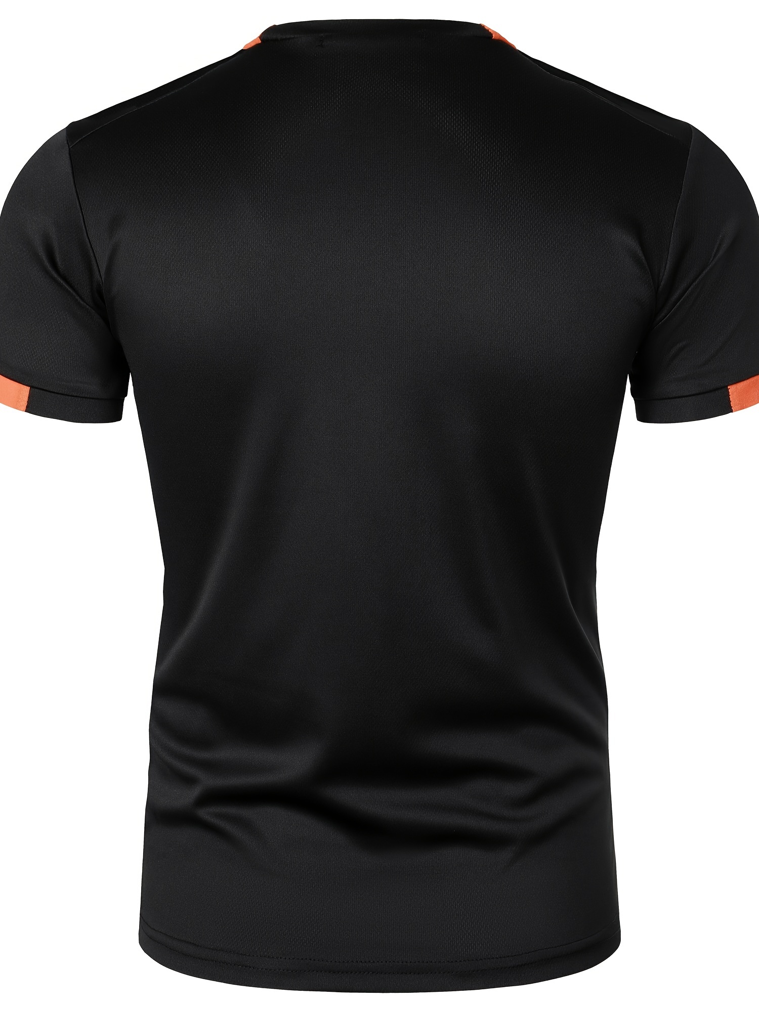 Color Block Pattern Slim Fit Crew Neck And Short Sleeve T-shirt, Breathable And Quick Dry Sports Tops For Men's Summer Fitness Training And Outdoors Sports Wear