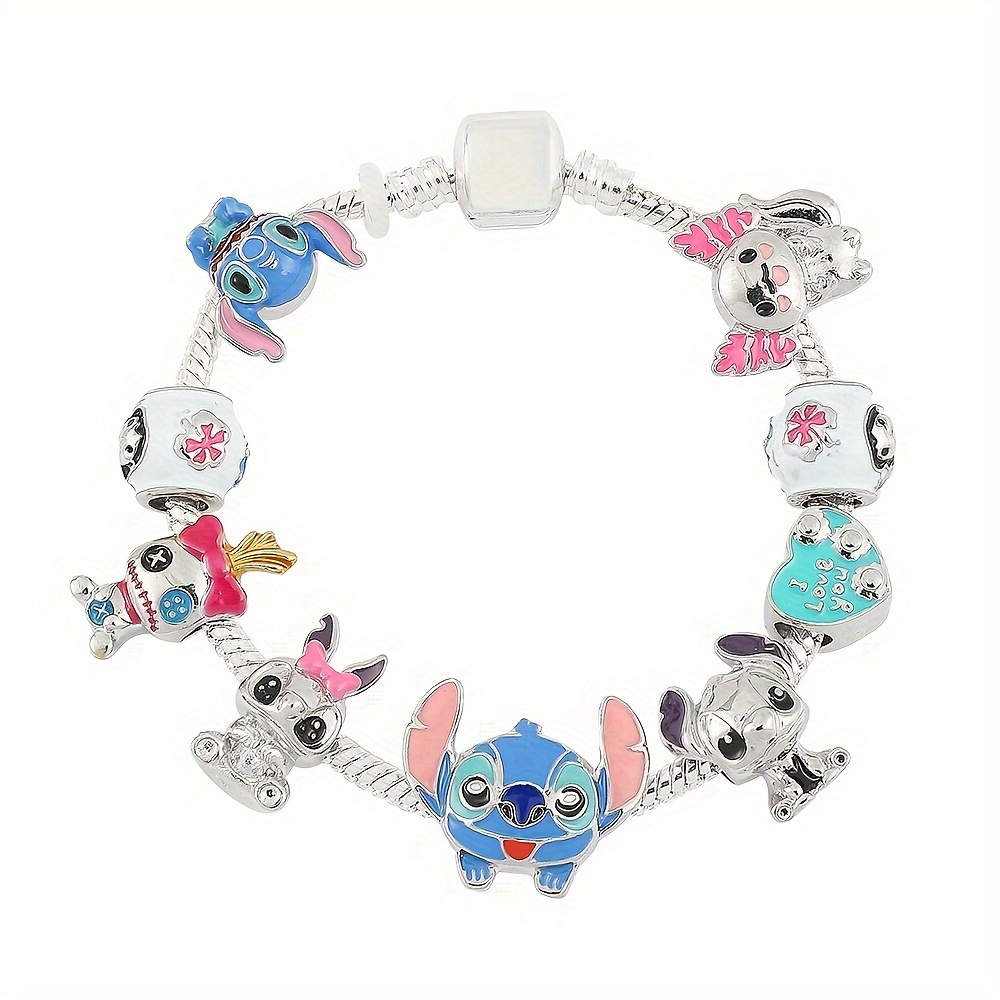 

[authorized]1pc 17/19/21cm Stitch Hand Jewelry, Cartoon Inspired Beaded Bracelet, Jewelry Gifts For Girls