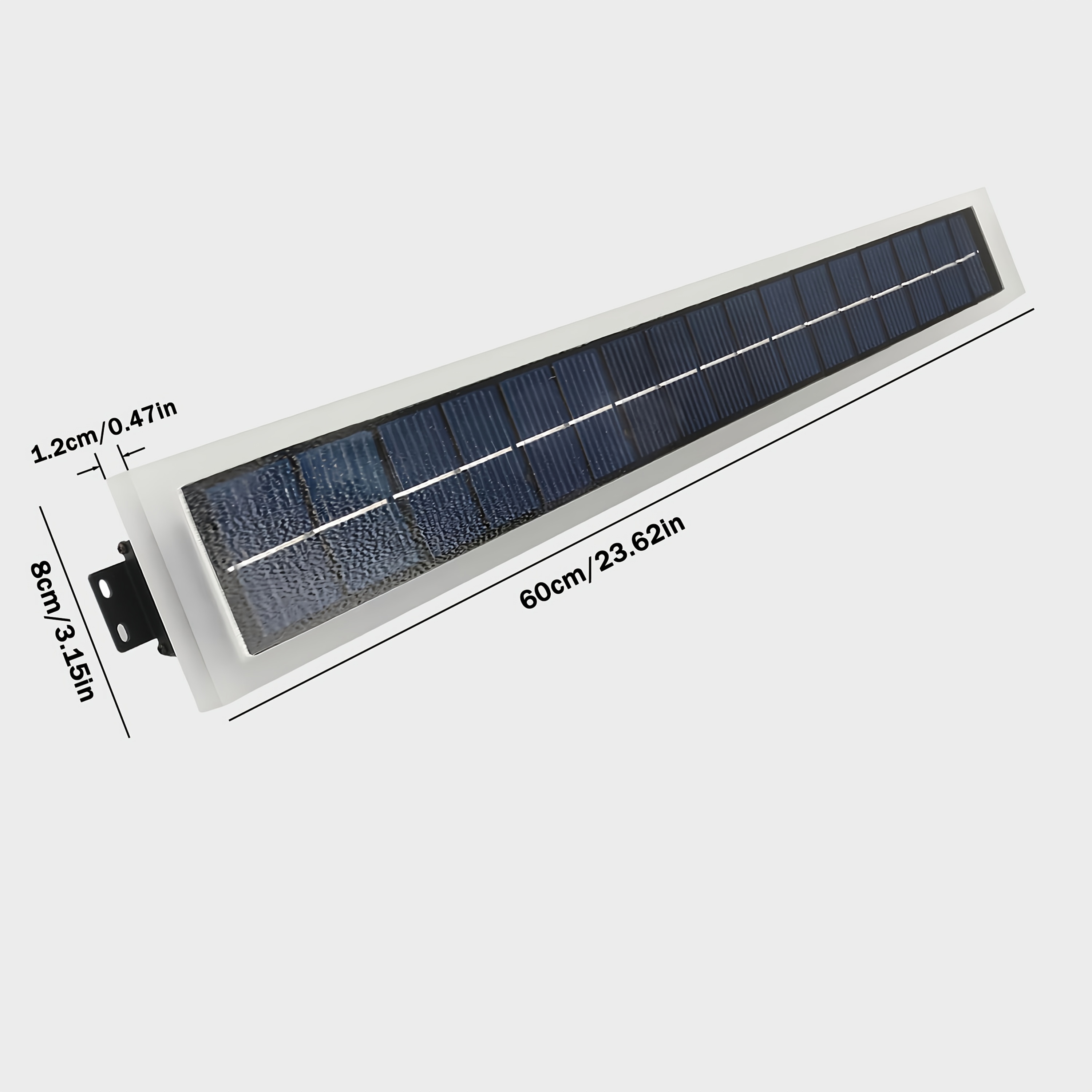 Solar-Powered Outdoor Wall Lamp, Battery-Operated, 10W Lighting Fixture with an Acrylic Cover, Modern Design, 60Cm Long, Suitable for Porches, Patios, And Front Entrances