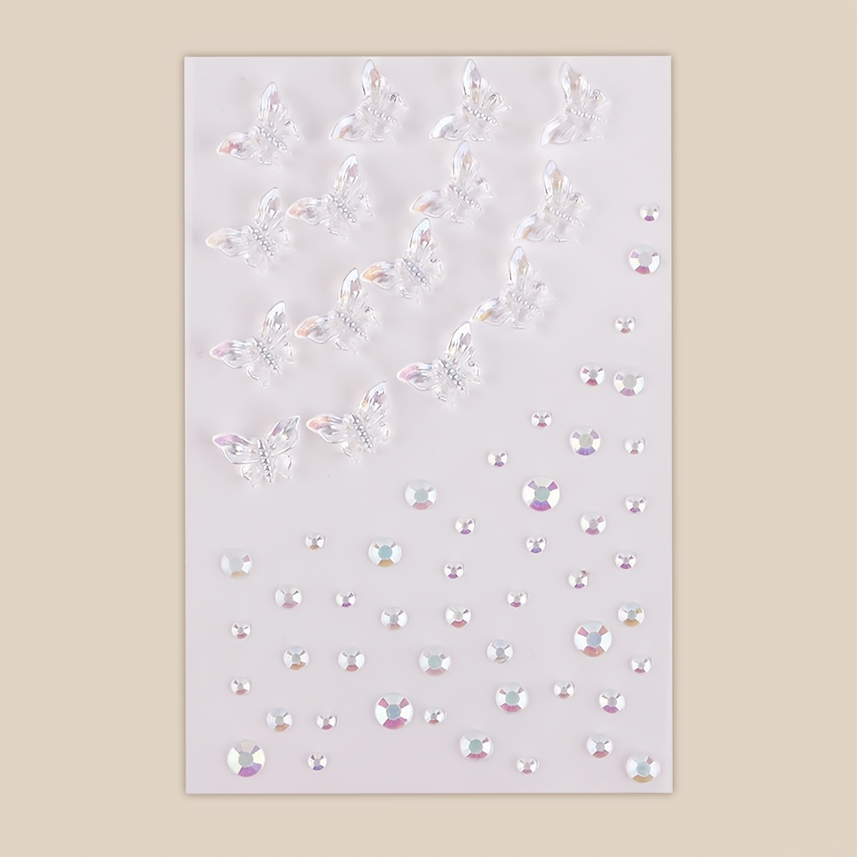 Ins-style Sweet Minimalist Multi-granule Translucent Crushed Rhinestones, Rhinestone Hair Accessory Stickers, Sparkling Rhinestone Embellishments, Decorative Stickers, Party Favors, Temporary Tattoos
