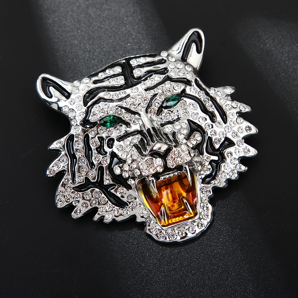 Retro Tiger Head Brooch, Unisex Accessory