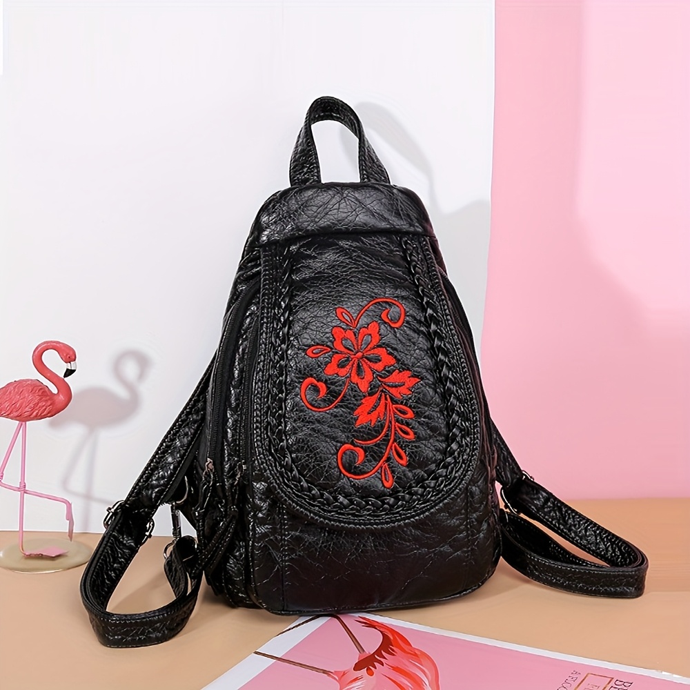 leather backpack purse sold on Temu United States display picture 2