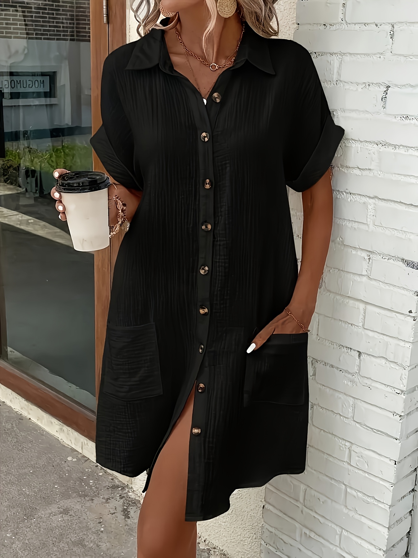 chinese dress ladies Boden Women's Orla Short Jersey Shirt Dress in Black