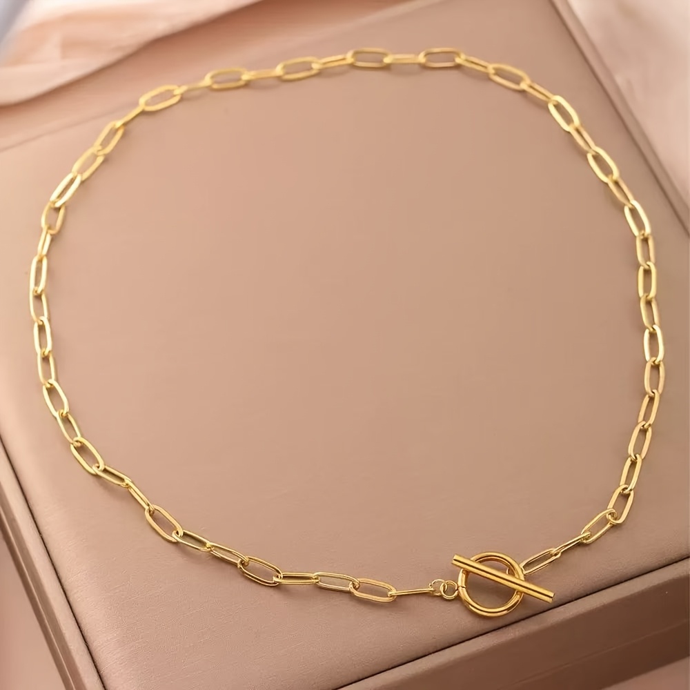 TEMU Collar de acero inoxidable para mujer, fácil, versátil, exquisito y duradero
