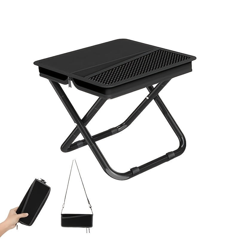 TEMU Outdoor Folding Stool, Pocket Foldable Chair, Pocket-sized Folding Stool, Portable Ultralight Travel Stool, Perfect For Hiking, Backpacking, Fishing, Camping, Queuing And Gardening