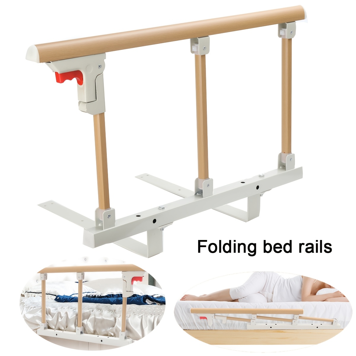 Foldable Bed Rails | Secure Bed Grilles Aid, Bed Fall-out Protection For Seniors, Patients, | Aluminum Material, Brand: Cdzhltg