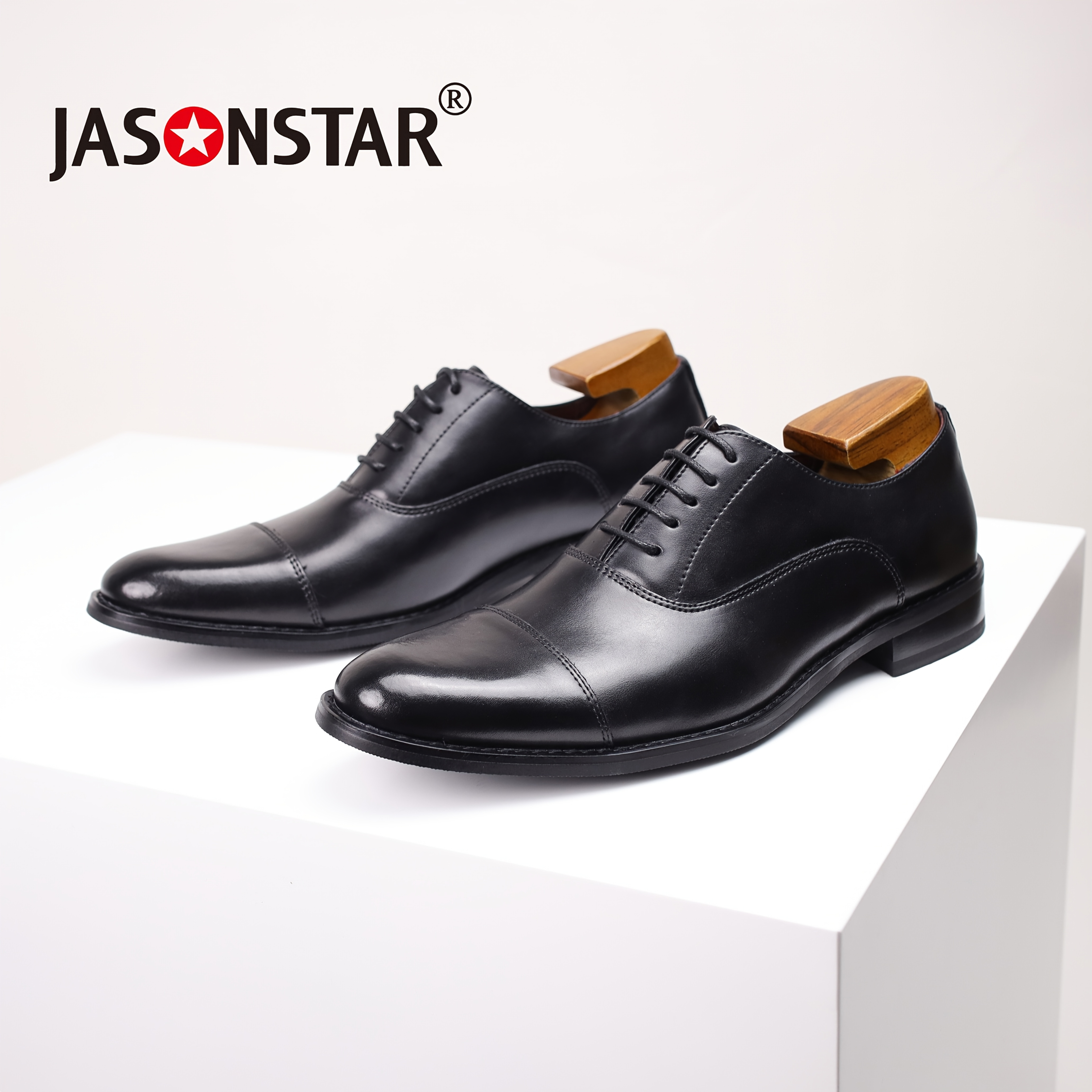 mens business dress shoes classic cap toe oxford shoes  display picture 1