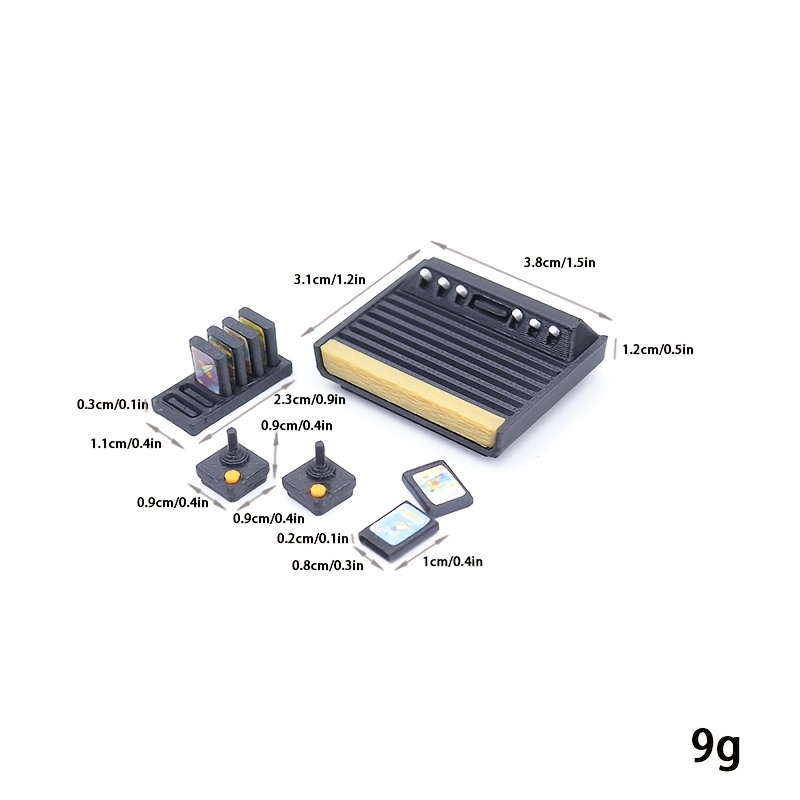 TEMU 1:12 Dollhouse Accessories, Mini Game Console Model, Micro Insert Card Game Console Model, Controller Model, Dollhouse Home Decor, Miniature