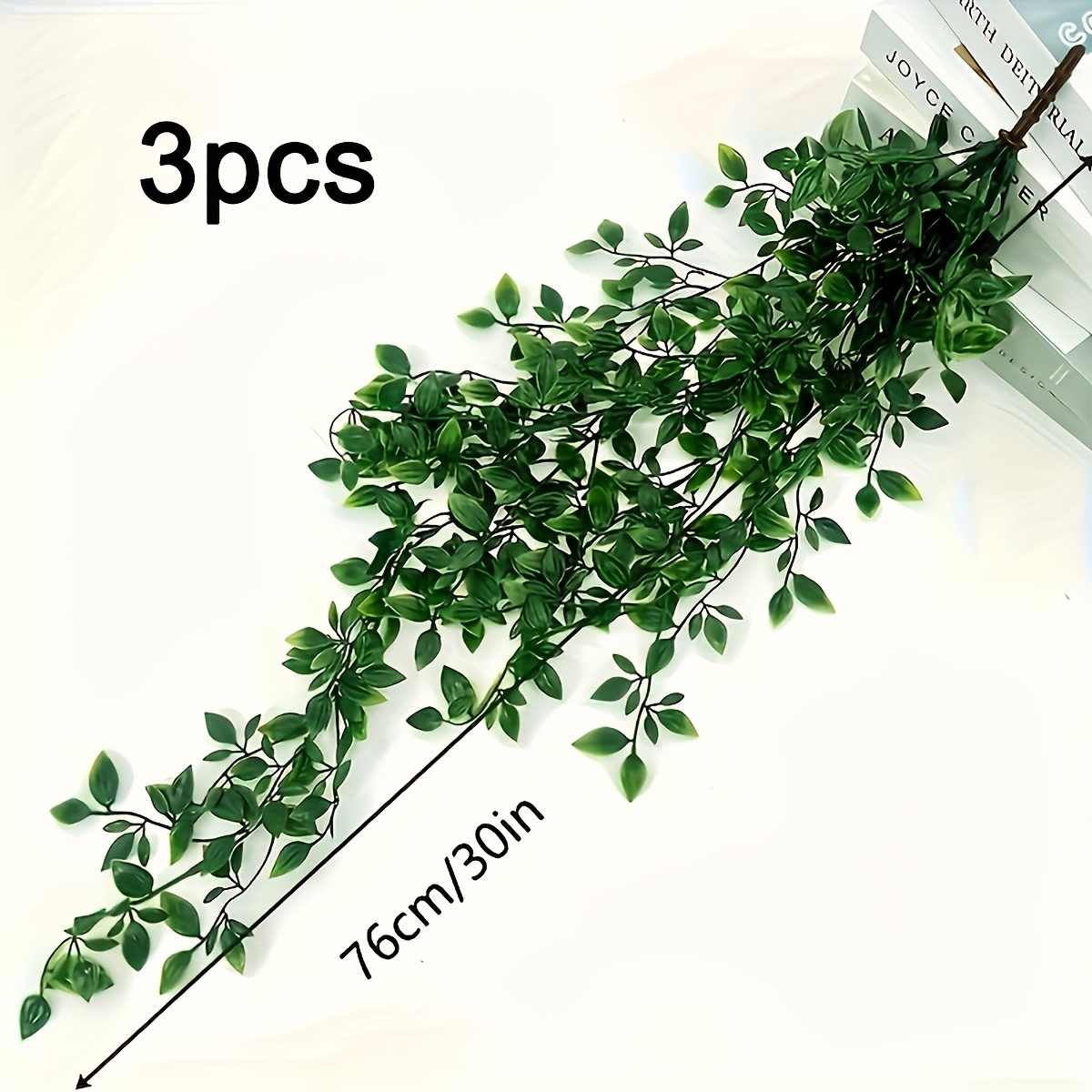 Image of 3pcs Realistic Artificial Plants - Fake Ivy Vines Suitable For, Office, Garden Wall & Table Decor, No Pot Included, Low-maintenance Plastic Faux Plants For /outdoor Decoration, Use For Room Types