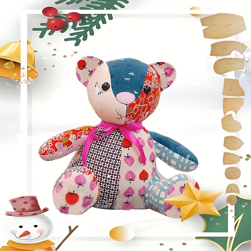 Memory Bear Template Pattern 10 PCS 10 Inch Acrylic Memory Bear Sewing Pattern Kit With Instructions 2025 Newly Bear Sewing Set DIY Sewing Quilting Memory-Bear Patterns Christmas Gifts