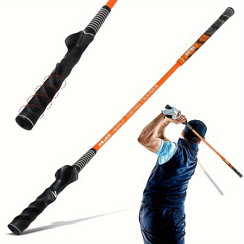 

1pc Double Grip Golf Swing Trainer, Improve Flexibility, Tempo, Rhythm, Balance And Strength, Swing Correction Grip For Chipping, Driving And Hitting