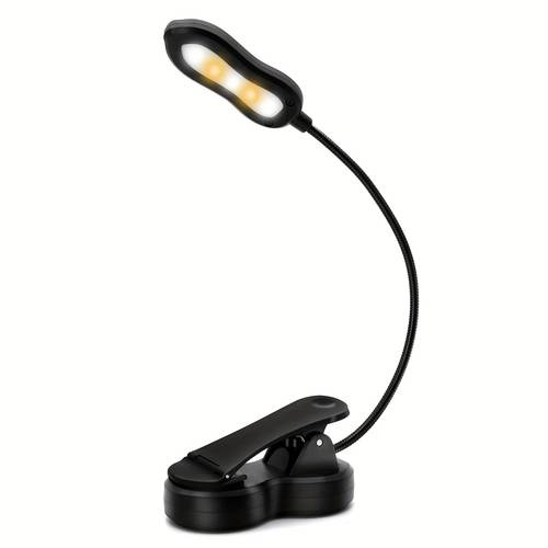 1pc rechargeable book light clip on led book lamp 3 colors x3 levels eye care reading lights up to 60 hours reading lightweight ideal for warm white