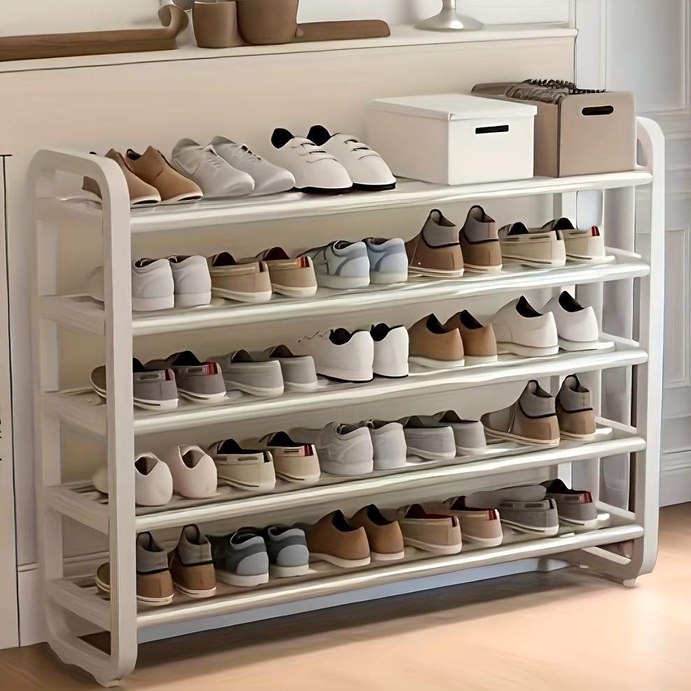 A Luxurious Modern Designed Independent Metal Corner Shoe Rack That Can Hold Up To 18 Pairs. Its Durable Narrow Design Features Ironwork And Is Floor-mounted