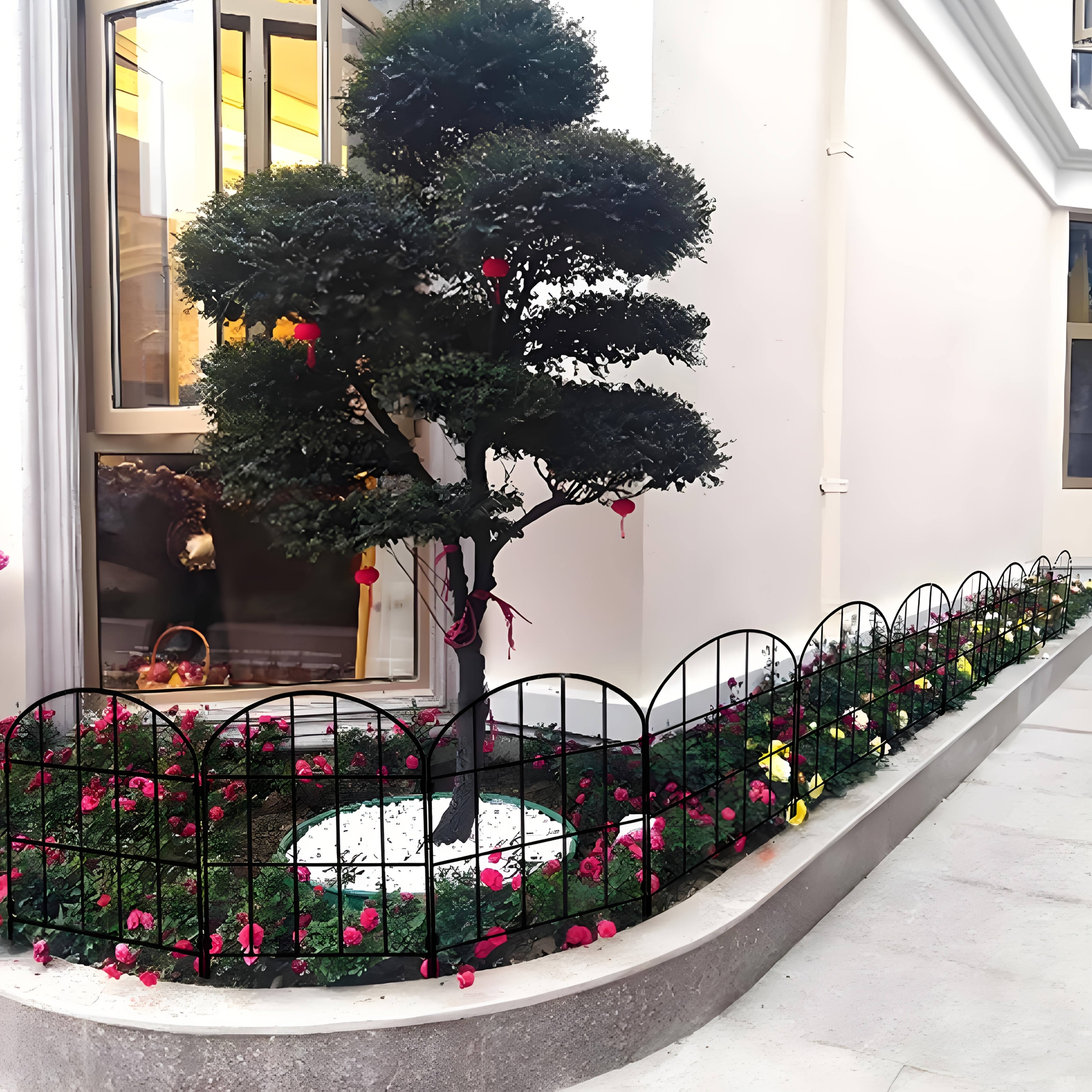 ARIFARO Recinzione Decorativa Da Giardino In Metallo, 81cm Di Altezza X