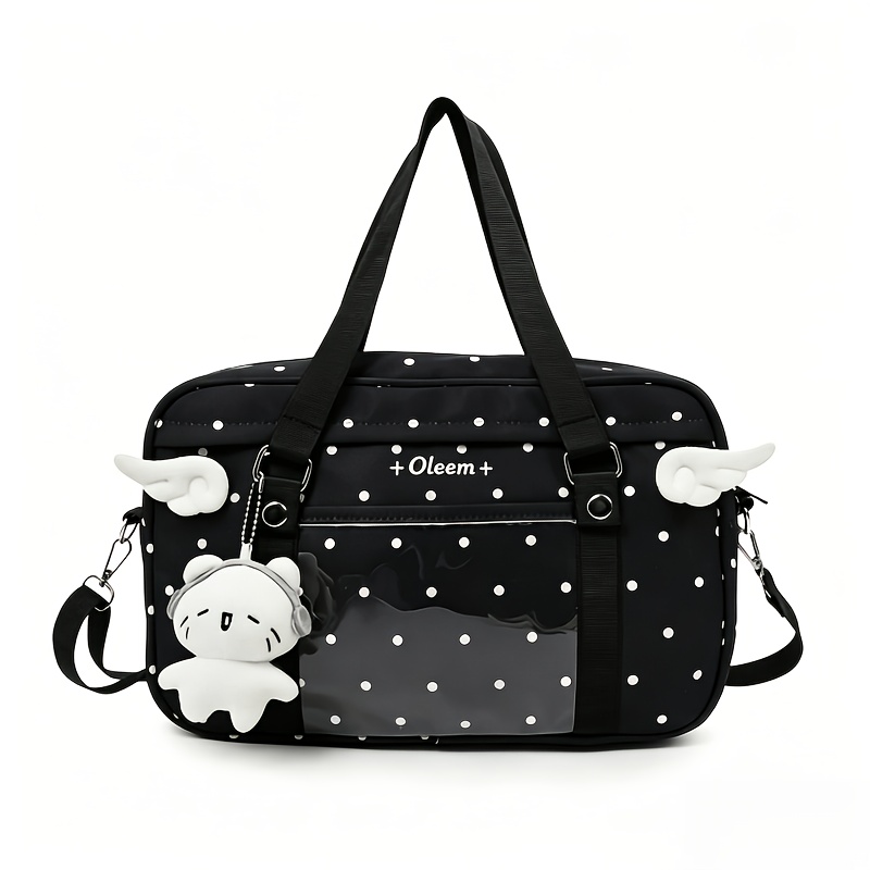 TEMU Japanese-style High-value Girly Heart Single-shoulder Bag, Outdoor Outing Storage Crossbody Bag, Large-capacity Fashionable And Versatile