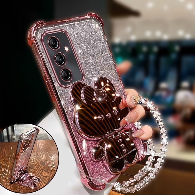 TEMU Custodia per telefono: Adatta per for Samsung Galaxy A16, design con angoli antiurto a 4 punti e antigraffio, con specchio per trucco a forma di