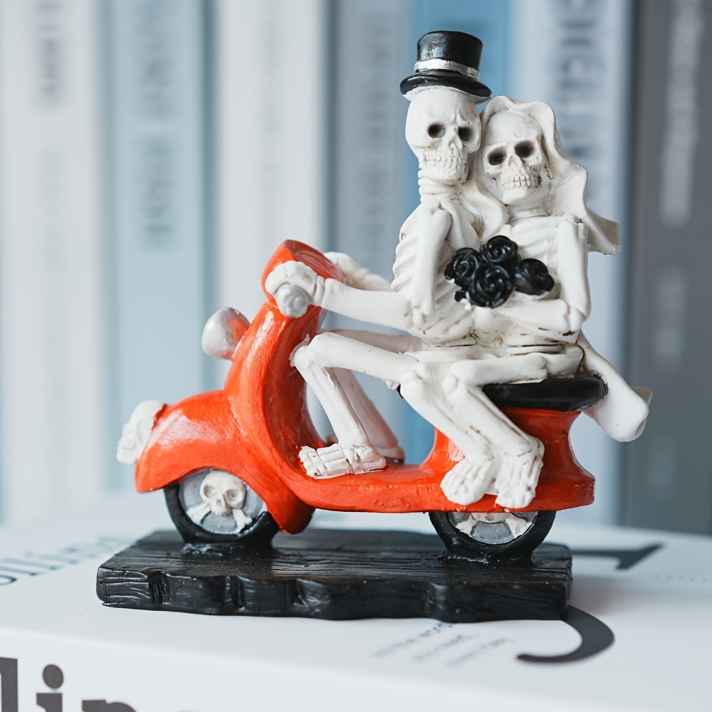 Skeleton sale motorcycle couple decor