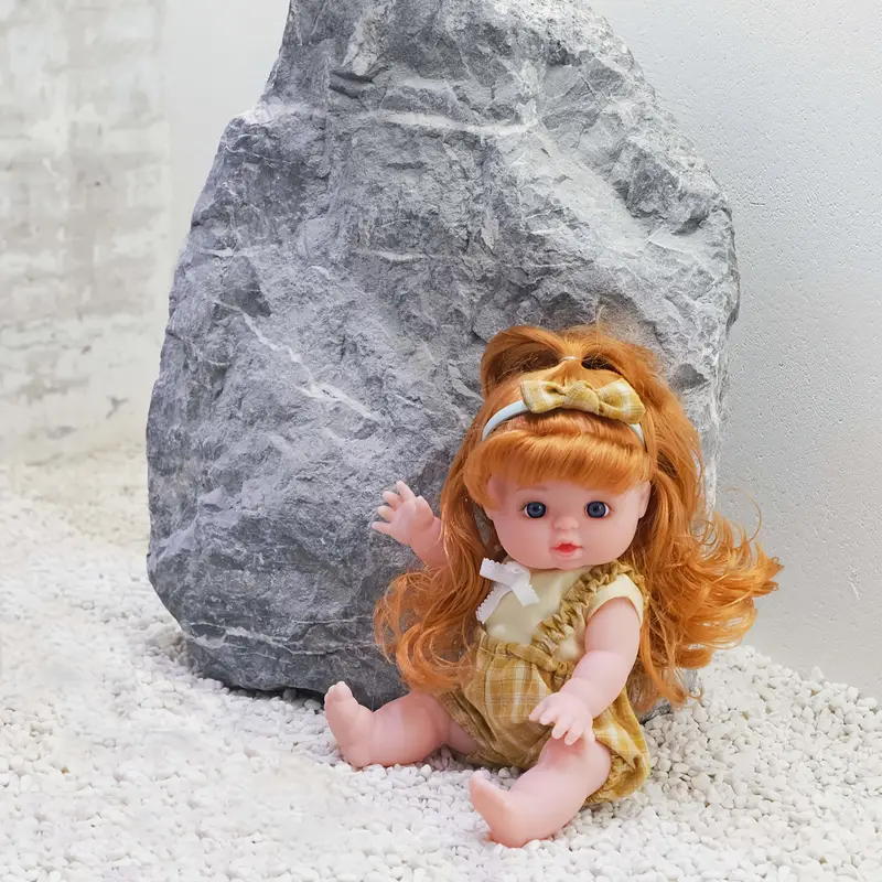 12 pvc dress doll reddish brown hair yellow - Temu Bahrain 12 pvc dress doll reddish brown hair yellow - Temu Bahrain