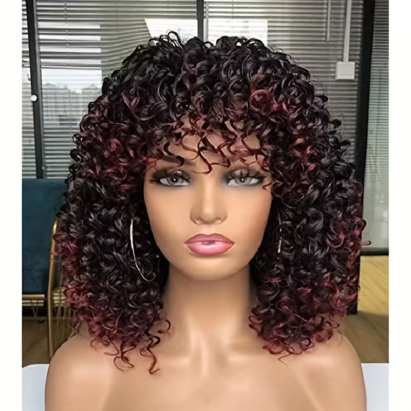 Women's Afro Explosion Synthetic Wig With High-temperature Fiber Small Curls - European And - Looking Density, Heat-resistant Curly Hair For, Low Maintenance And Durable