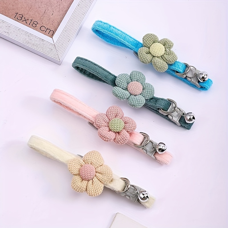 

Floral Cat Collar - Comfortable Nylon, Adjustable For Small