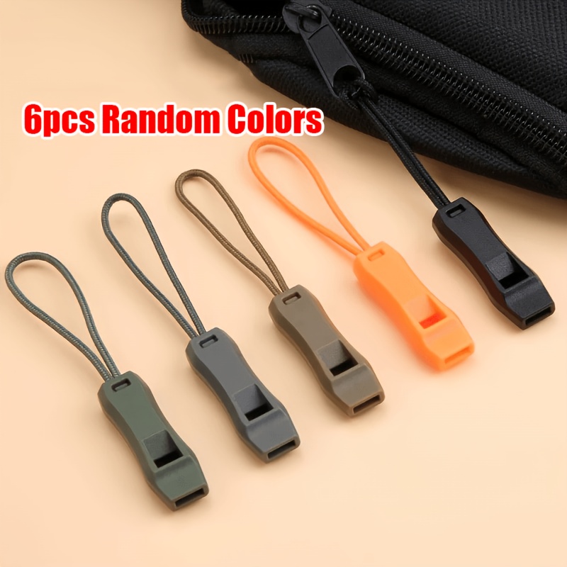 6pcs Outdoor Survival Whistle Set with Lanyard