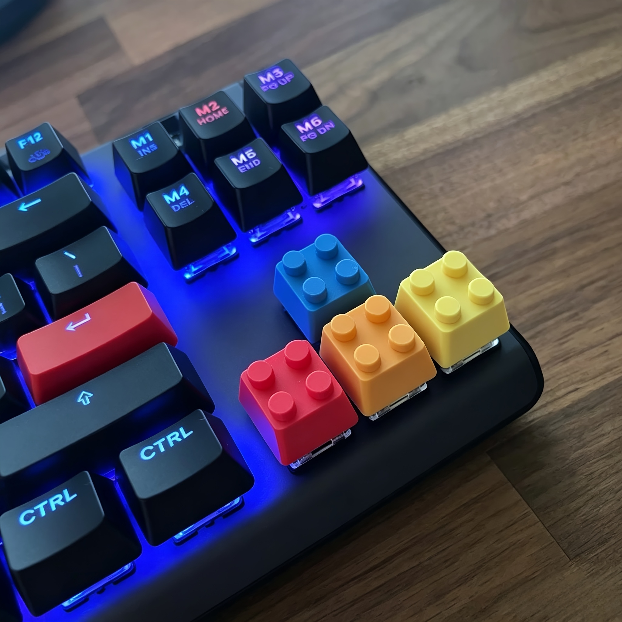 TEMU 4pcs Game Keycaps, Keyboard Decorative Keycaps, 3d Printed Block Shaped Keycaps, Fun Gifts For Halloween And Christmas, Keycaps Suitable For