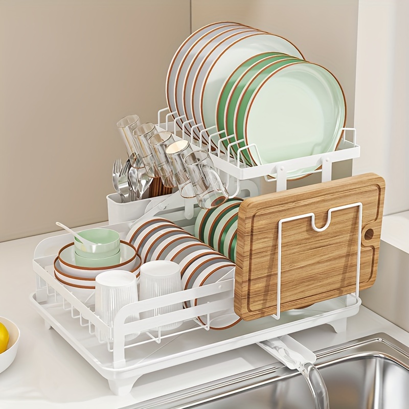 Cutlery Holder Glad Dish Drainer Dish Drying Rack Large Tier Metal