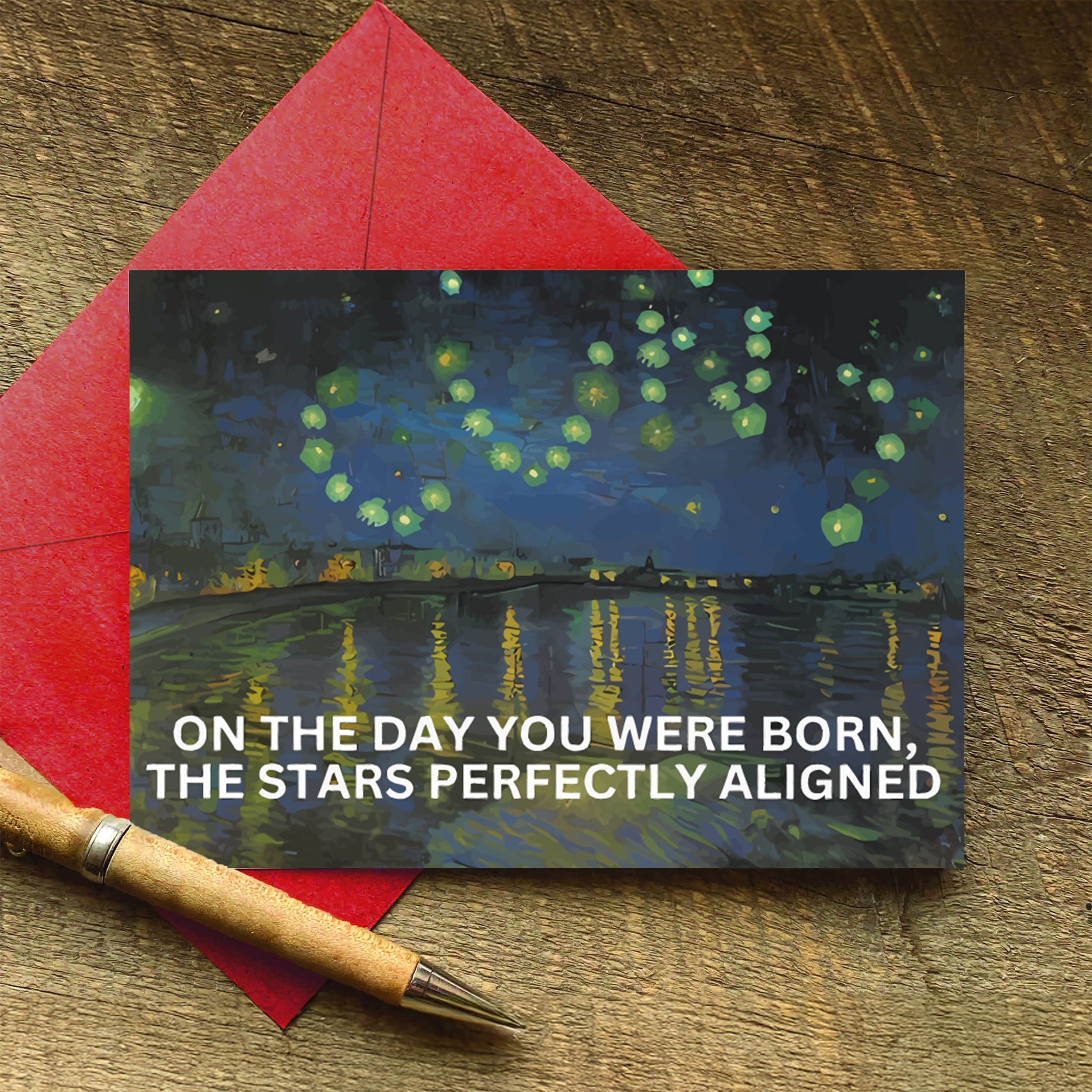 

Birthday Star Alignment Greeting Card - Paper Birthday Card With Envelope For Anyone - Universal Themed Birthday Note Card - Humorous And Birthday Card And