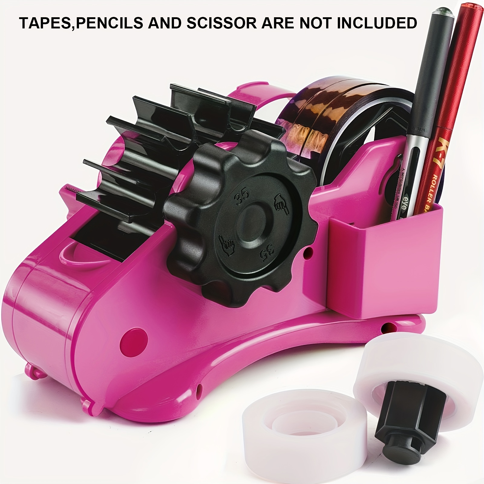 Temu Aranyos RóZsaszíN MelegíTőSzalag-Adagoló TollnyíLáSsal éS 1" éS 3" KéThengeres Maggal, FéLautomata Asztali 3/4" SzublimáCióS Szalagadagoló éS-image