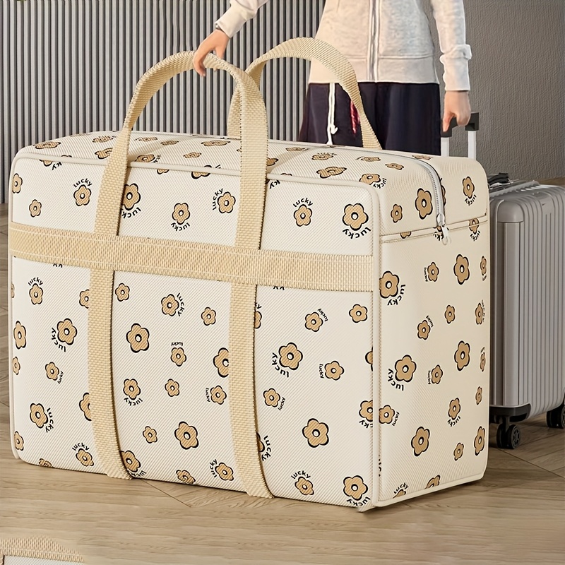 item picture 1pc large capacity storage bag for clothes and quilts multiple sizes   thickened and durable luggage bag extra large storage organizer   holds bedding and seasonal clothing for storing quilts down jackets clothes and blankets